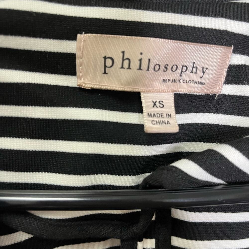 Philosophy Jacket Woman Collar 1-Button Stripe size extra small - Picture 3 of 4